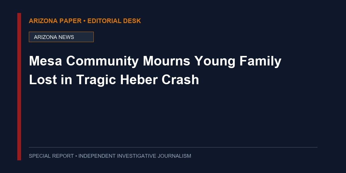 Mesa Community Mourns Young Family Lost in Tragic Heber Crash - Featured Image